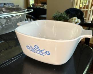 vintage Corningware Blue Cornflower casserole dish
