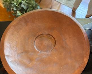 Mid Century Modern Wood Serving Bowl