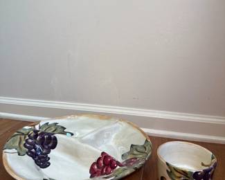 handpainted Divided serving plate