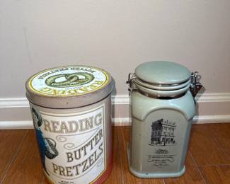 vintage Reading Butter Pretzels tin