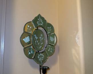 Tiered and Beveled Venetial Wall Sconce