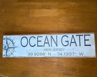 Decorative Wooden Sign for Ocean Gate, NJ