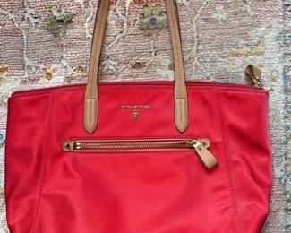 Michael Kors Red Kelsey Tote Bag