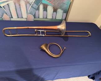 musical instruments (trombone/horn)
