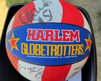 autographed Harlem Globetrotter basketball