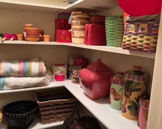 baskets, pottery