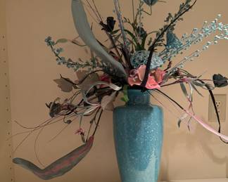 vase and floral arrangement