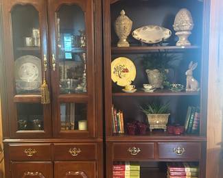 China cabinet/bookcase.....lots of storage ...even has drawers!