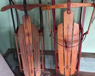 Vintage Flexible Flyer Wooden Sleds