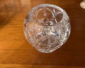 Vintage Crystal Glass Rose Bowl