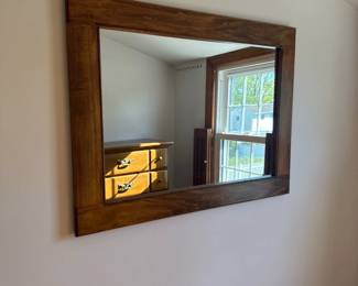 Natural Rustic Wood Frame Wall Mirror