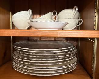 Lenox "Sculpture" pattern teacups