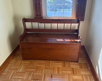 antique wooden storage bench/chest