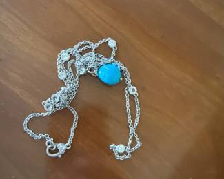 Silver/ Turquoise pendant necklace
