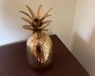 Brass Pineapple Trinket Storage Jar