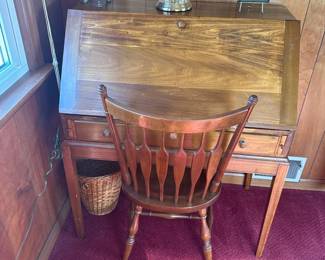 Drop Leaf Secretary Desk with Chair