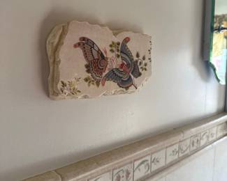 Plaster Butterfly Wall Art Sculpture