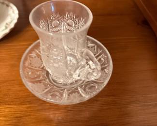 City Glass Plate Coffee Set