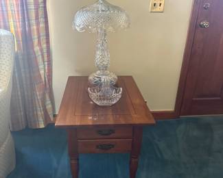 cherry 2 drawer side table