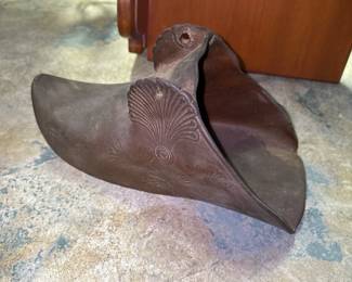 Brass Conquistador Horse Stirrup Equestrian Boot Rest