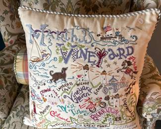 Catstudio Martha's Vineyard Hand-Embroidered Pillow