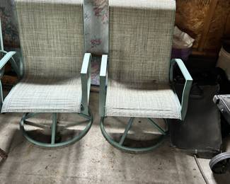 2 of the 4 swivel patio deck chairs, in excellent condition!!