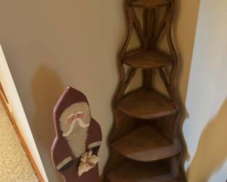 corner knick knack shelf unit