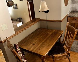 kitchen table with two chairs