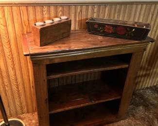 Solid wood book case.