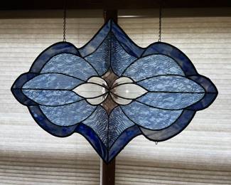 beautiful blue stained glass