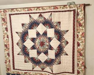 6' by 5' double star quilt