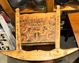 Vintage 1830s rocking cradle.