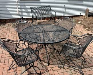 5 pc wrought iron patio set