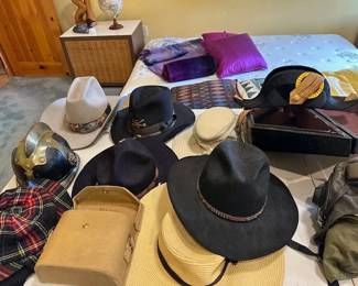 Assortment of hats.