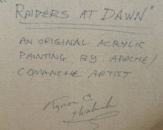 "Raiders at Dawn" - Apache / Comanche artist