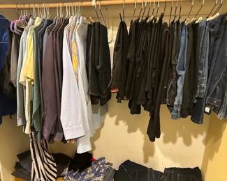 Men's slightly worn clothing