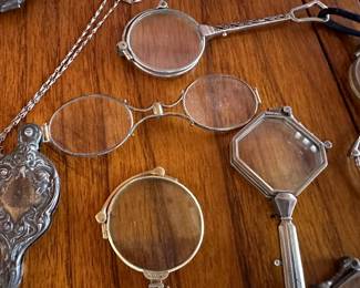 Opera Glasses, Lorgnette Folding Eyeware - Vintage