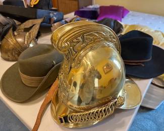 Assortment of authentic hats.