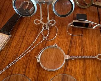 Opera Glasses, Lorgnette Folding Eyeware - Vintage