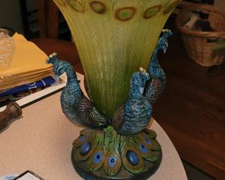 Peacock vase