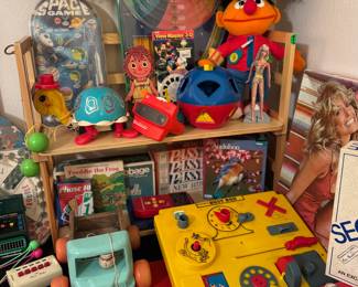 Vintage toys, Elmo, Fisher-Price, and many more!