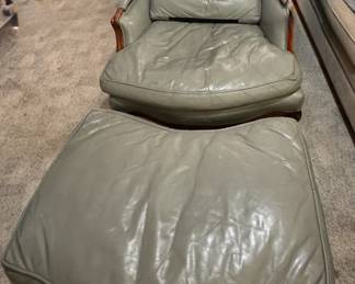 leather chair & ottoman