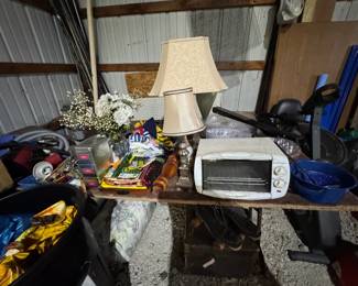 lamps, floral, mini oven, misc