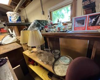 lamps, glassware, misc