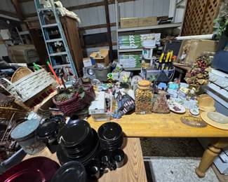 dishware, jars, misc
