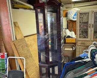 curio cabinet, wood