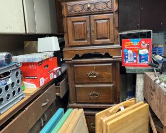 end tables, TV trays, handmade frames, misc