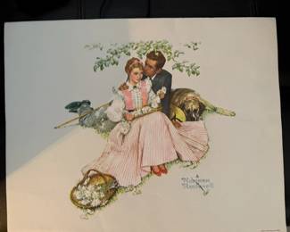 Norman Rockwell Lithograph- 1955 "Flowers in Tender Bloom." Great condition $49.00 OBO