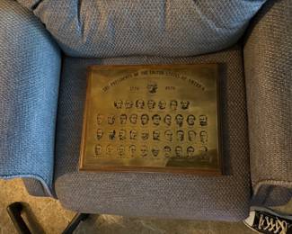 United States Presidents 200th Anniversary Brass Engraved Plaque. $100 obo