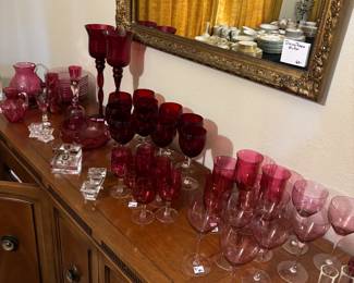 Beautiful Cranberry Glassware